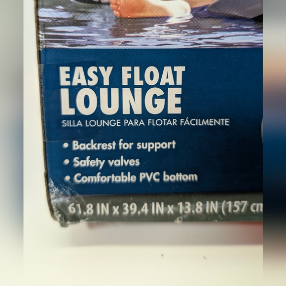 Ozark Trail Inflatable Lounge Chair Float - Gray and Green - Picture 2 of 6